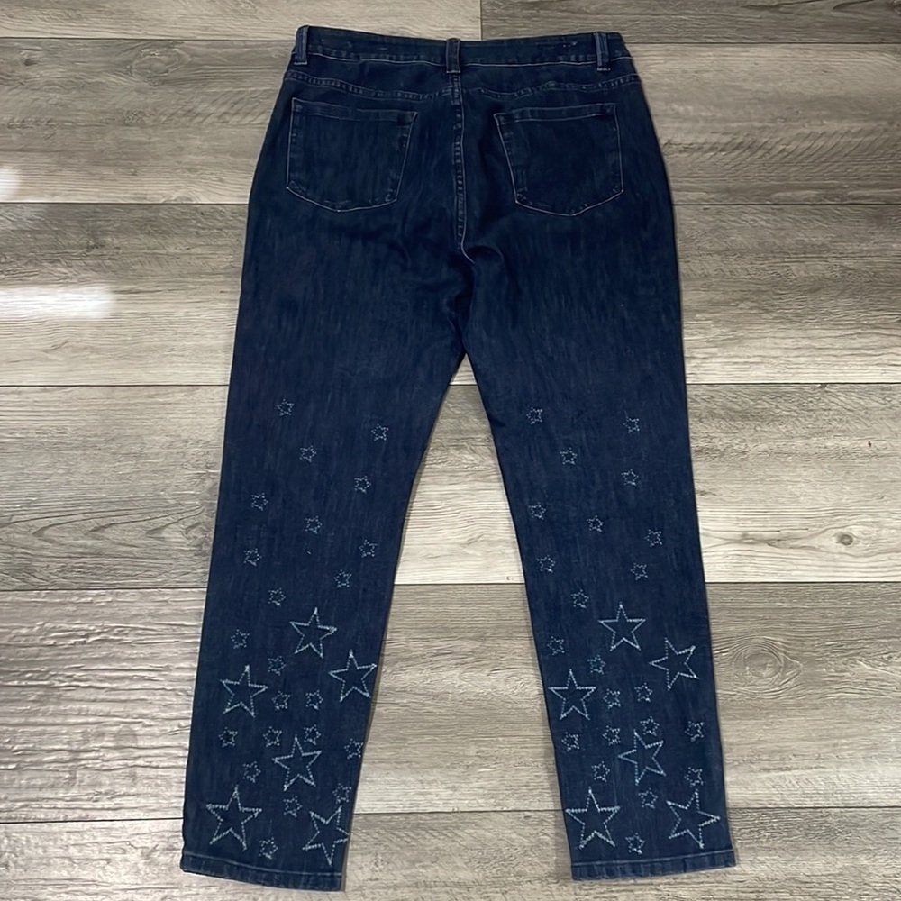 Soft Surrounding, 28W00, Size 10, Star‎ cutouts, Denim Jeans - Picture 2 of 5